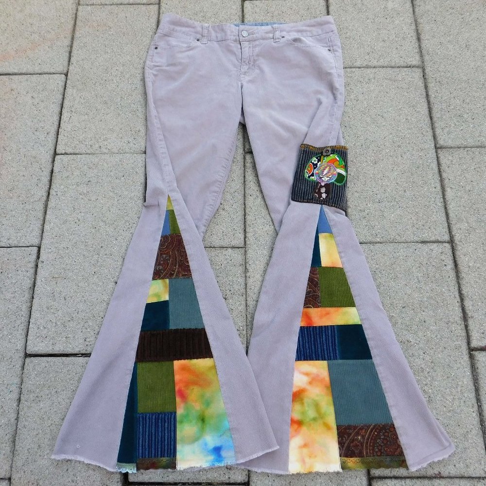 Phatty Corduroy Patchwork Flare Bell Bottoms